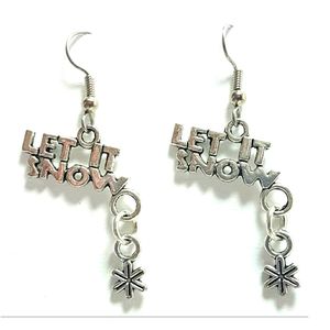 Let it snow earrings Christmas new year 2021